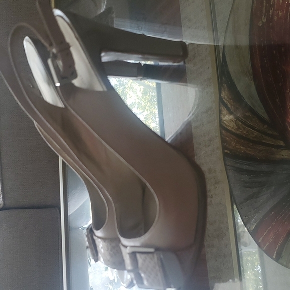 BANDOLINO leather heels open toes sling back - Picture 3 of 8